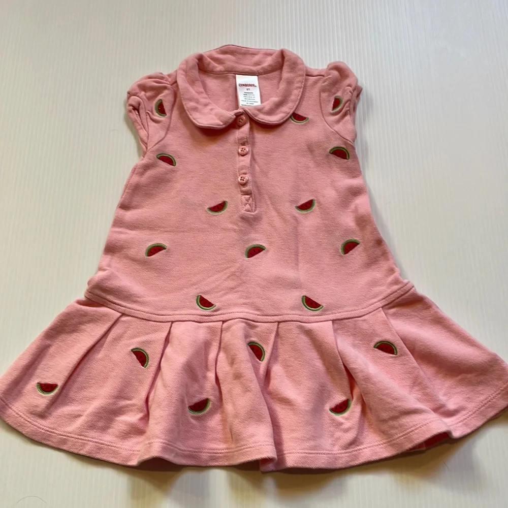 Gymboree pink dress with red 🍉 watermelons.  Size 2T